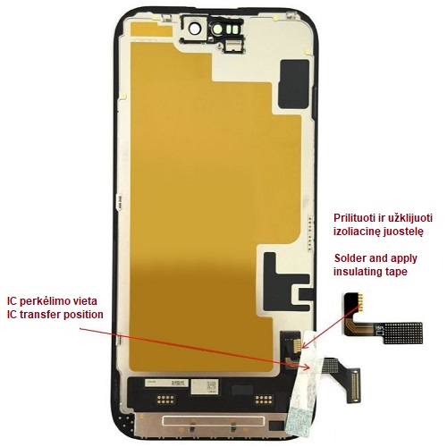 LTPO Soft OLED ekraan iPhone 15 jaoks, 60 Hz