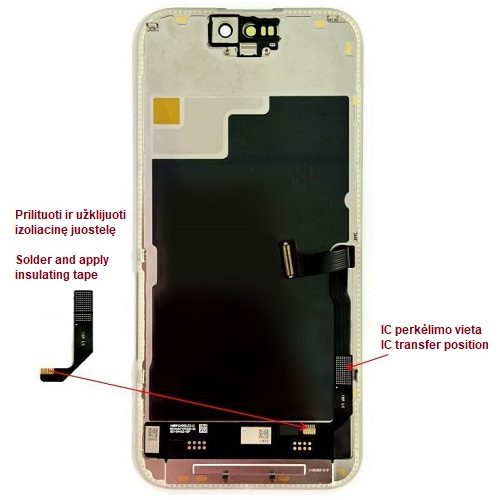 Ekraan iPhone 15 Pro mudelile, LTPO Soft OLED, 120 Hz