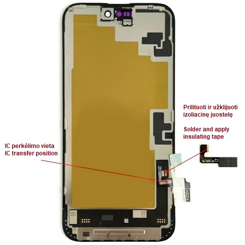 LTPO Soft OLED ekraan iPhone 16 Plus jaoks, 60 Hz