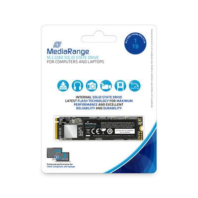 MediaRange S3100 MR1033 M.2 TLC SSD, 1 TB, kirjutamine 1800 MB/s, lugemine 2200 MB/s, TBW 400 TB, MTBF 150000 h