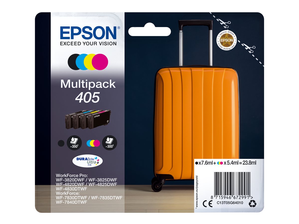 Epson 405 DURABrite Ultra tindikassettide komplekt, 4 värvi