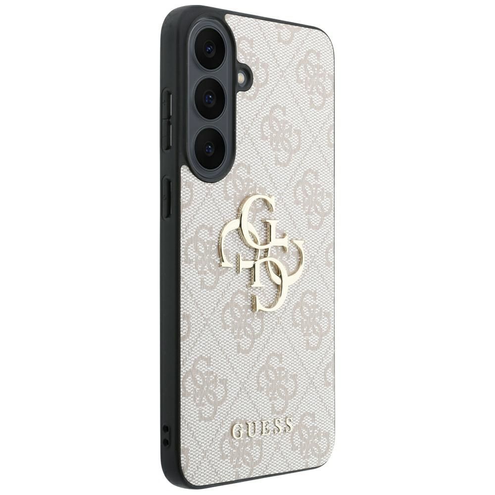 Guess Leather 4G Metal Logo ümbris Samsung Galaxy S26 FE – roosa