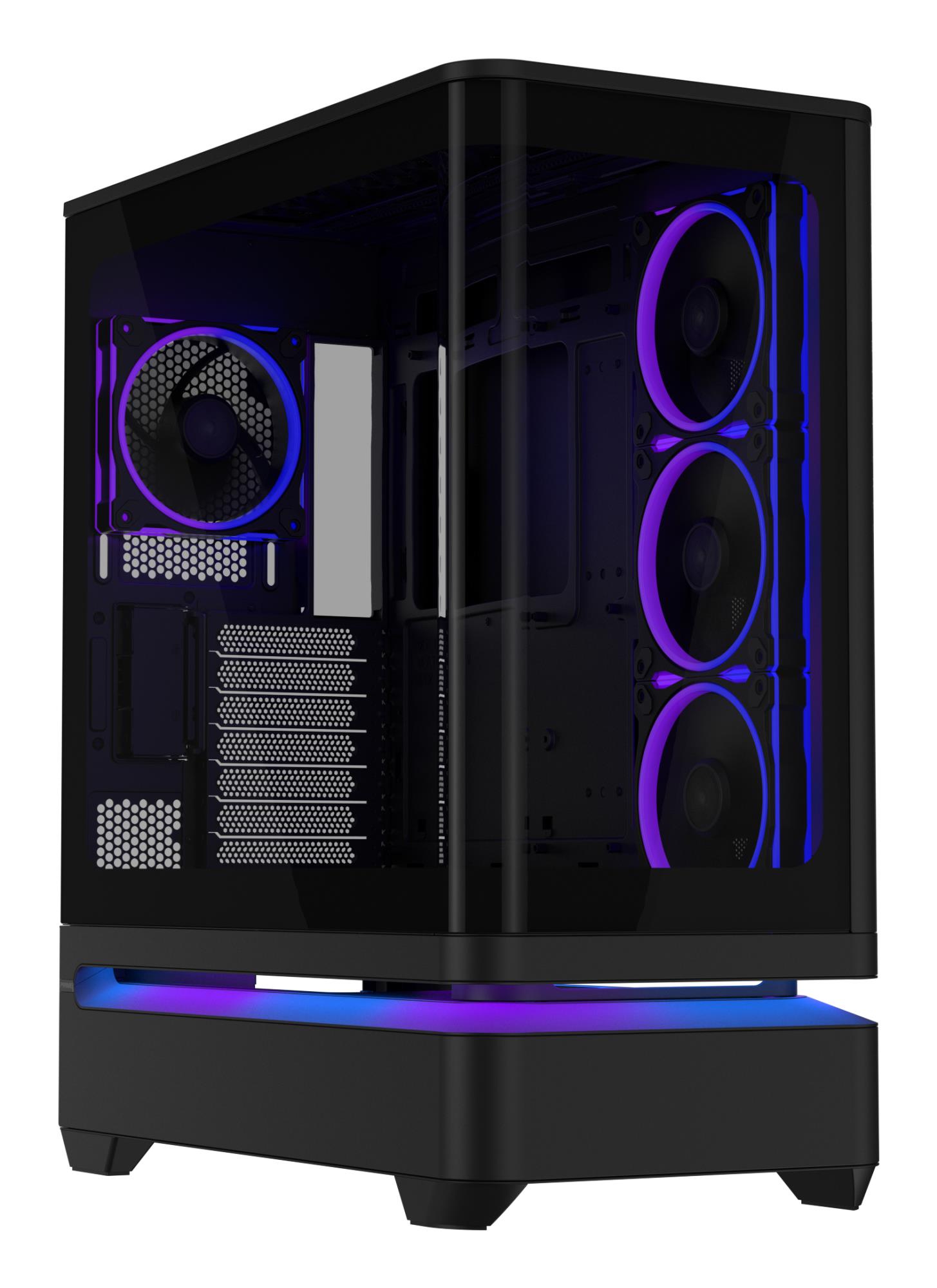 ASUS PRIME AP304 TG ARGB BLACK arvutikorpus, ATX/micro ATX/Mini-ITX, must, 90DC0110-B19000